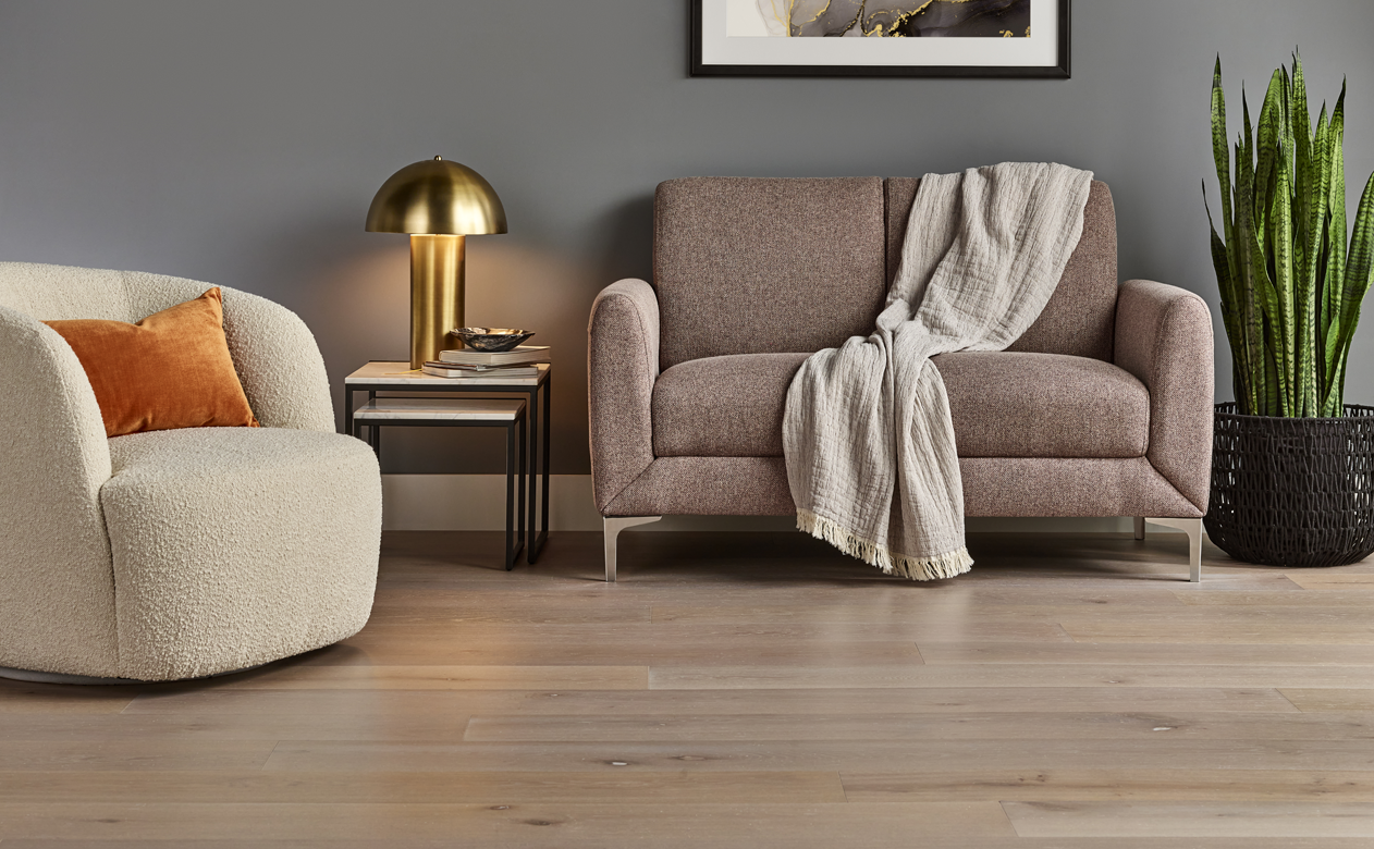 light toned hardwood flooring in living room