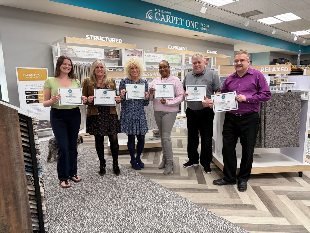 Carpet One Team with certificates 