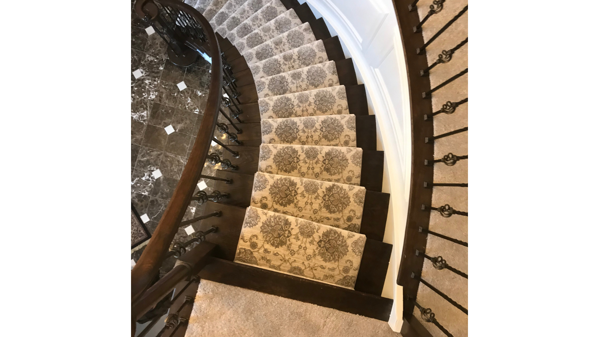 Premium stair runner carpet installation